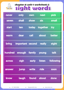 Sight Words List – Common words to improve reading fluency